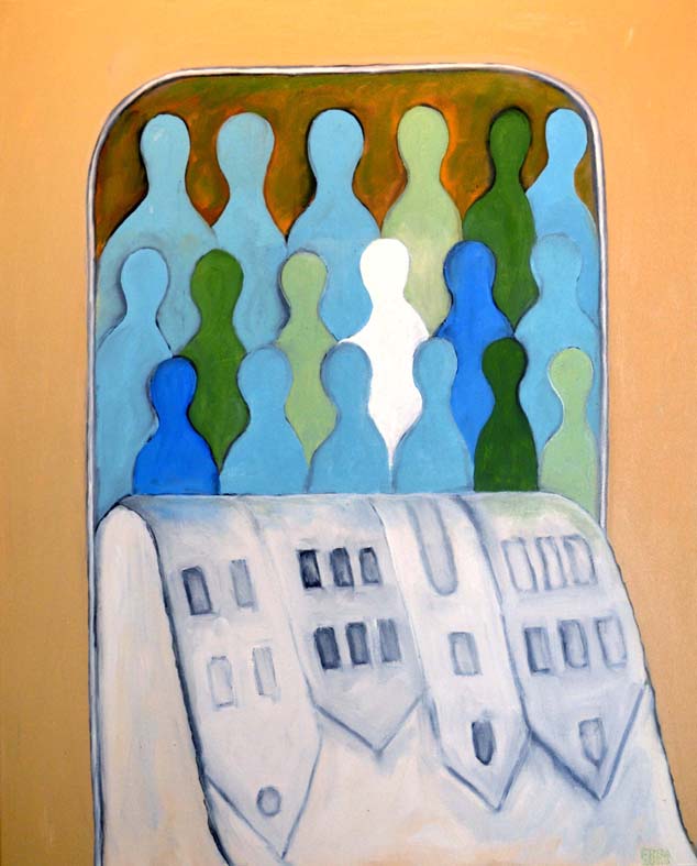 Odhalení/Unveiling (2023) olej na plátně 80 x 100 cm
