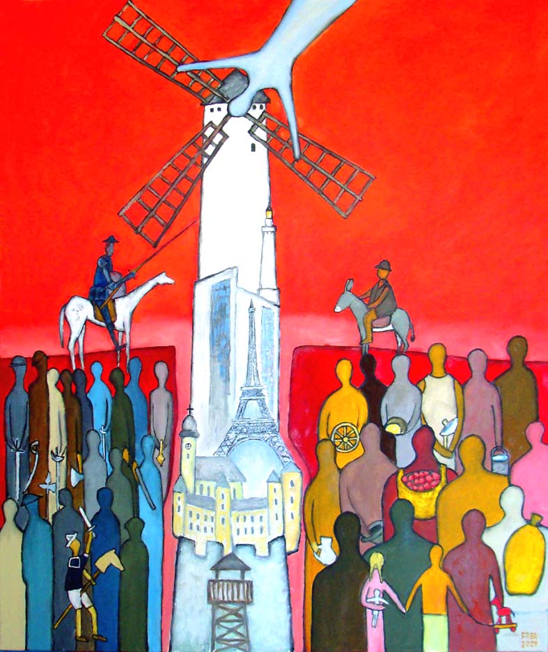 DVĚ STRANY / Two parts (2021)   Olej na plátně  100 x 120 cm